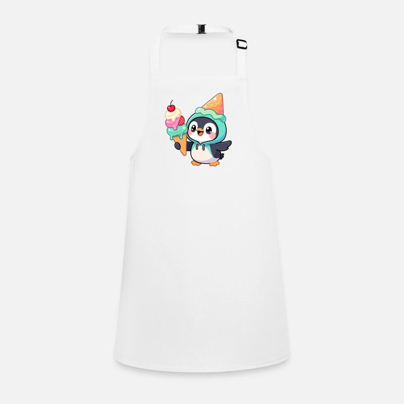 Süßer Pinguin Cartoon Eiscreme Sommer Lustig Children's Apron