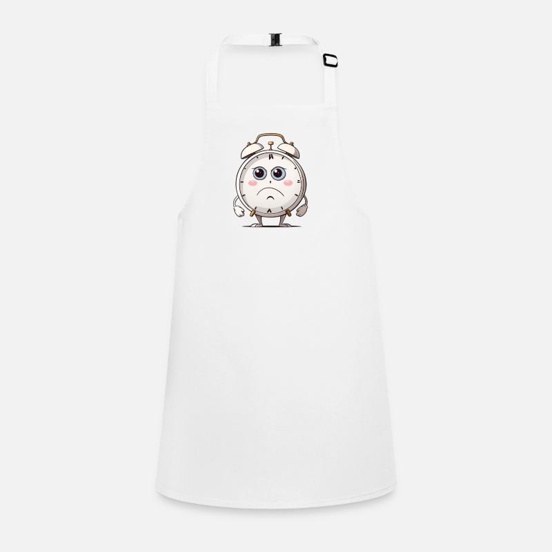 Caring Alarm Clock Cartoon Design Children's Apron