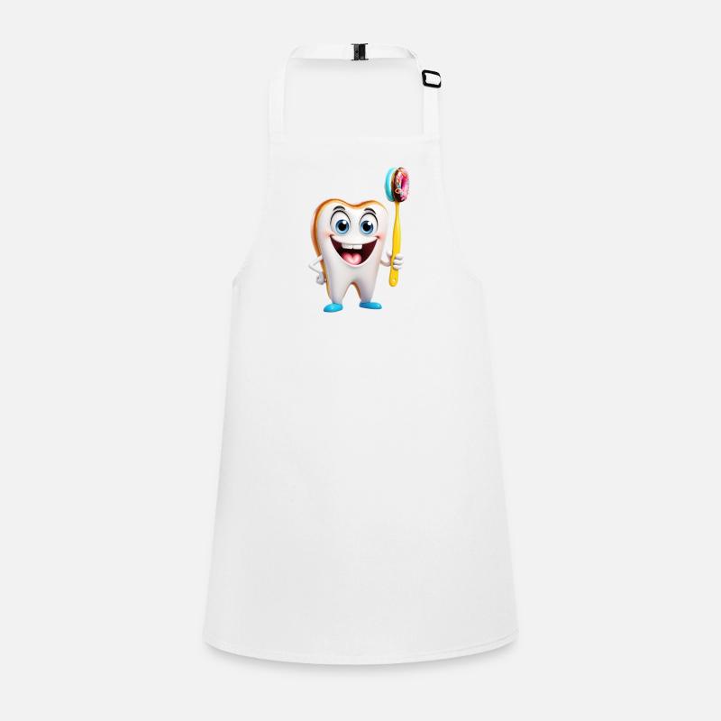Dent heureuse avec brosse beignet Tablier Enfant