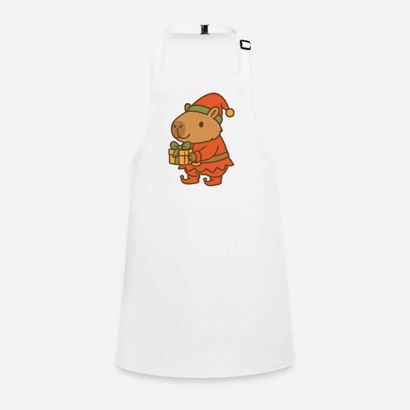 ✨ Nain de Noël Capybara avec cadeau 🎁 Tablier Enfant