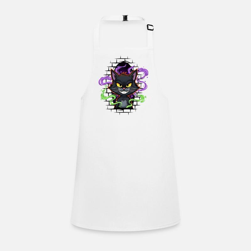 Graffiti Cat Neon Children's Apron