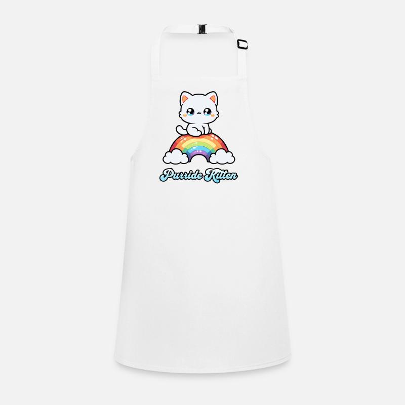 Purride Kitten - Mignon Rainbow Pride Chat lgbt Tablier Enfant