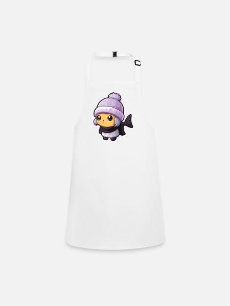Fish Winter Animal Anime - Children's Apron - white - Front