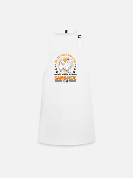 What would Samoyed do sled dog - Children's Apron - white - Front
