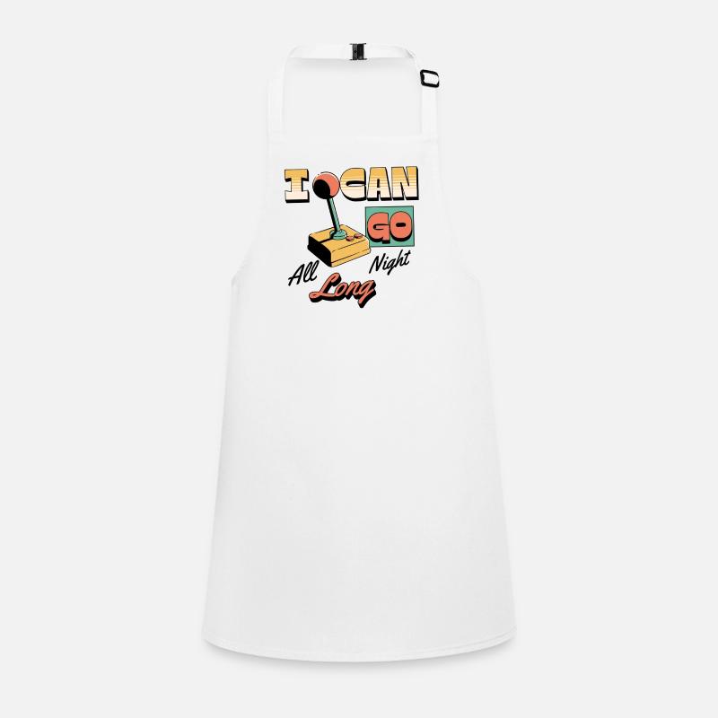 Retro Arcade Joystick I Can Go All Night Long Children's Apron