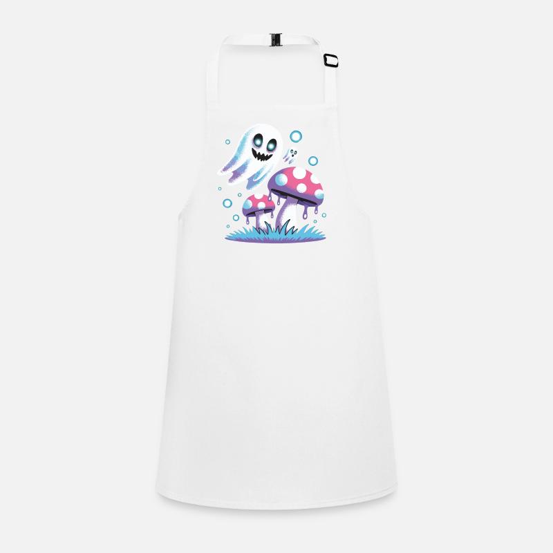 Neon style ghost mushrooms Children's Apron
