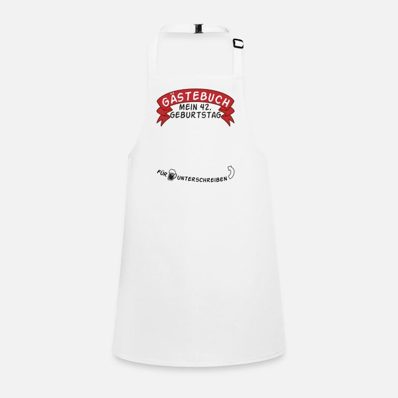 Gästebuch Mein 42. Geburtstag Geschenkidee Schürze für Kinder