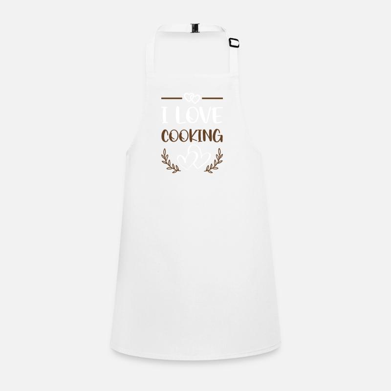 Ich liebe Kochen Herz-Design Schürze für Kinder
