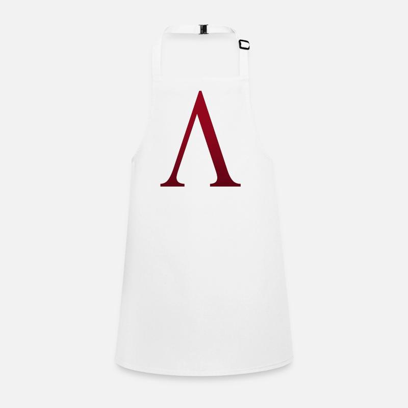 Rotes Λ Monogramm Kraftvoll Schürze für Kinder