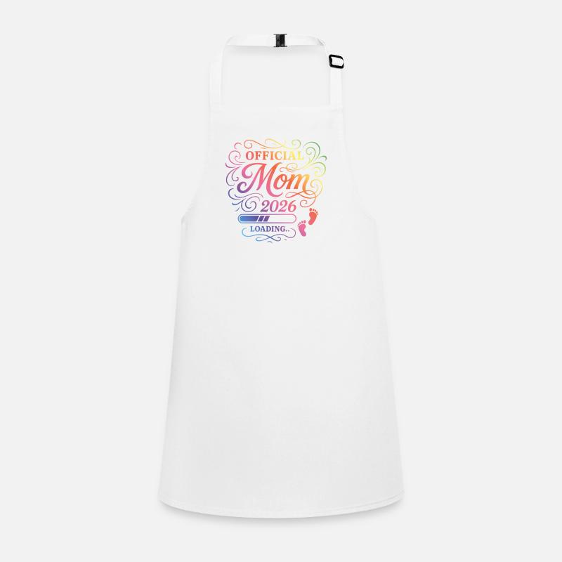 Mom 2026 Loading Mom Colorful Children's Apron