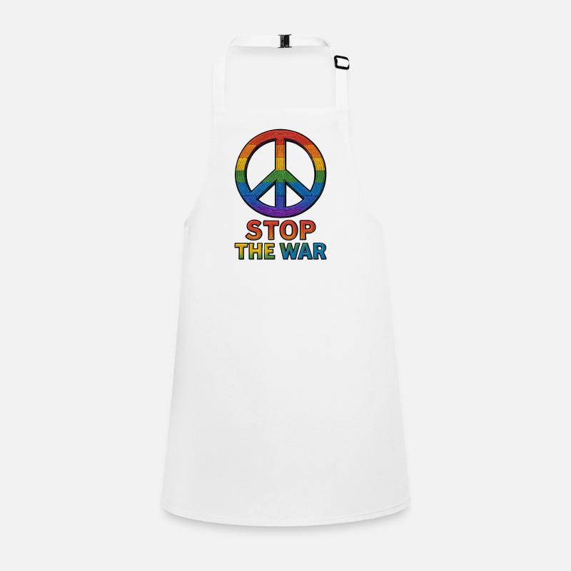 Arc-en-ciel du signe de la paix – Stop The War Design Tablier Enfant