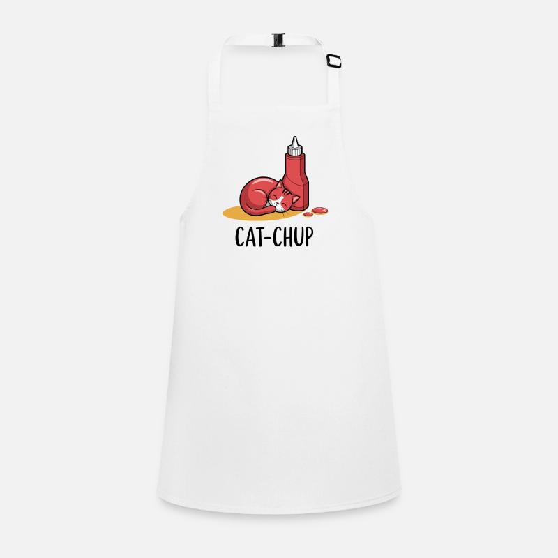 Cat-Chup – Combinaison amusante de chat et de chat Tablier Enfant