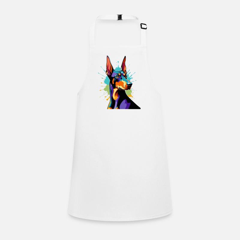 Color explosion Doberman Children's Apron