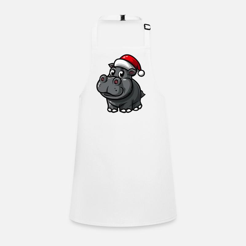Hippopotamus Christmas Children's Apron