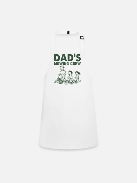 Dad's Mowing Crew - Children's Apron - white - Front