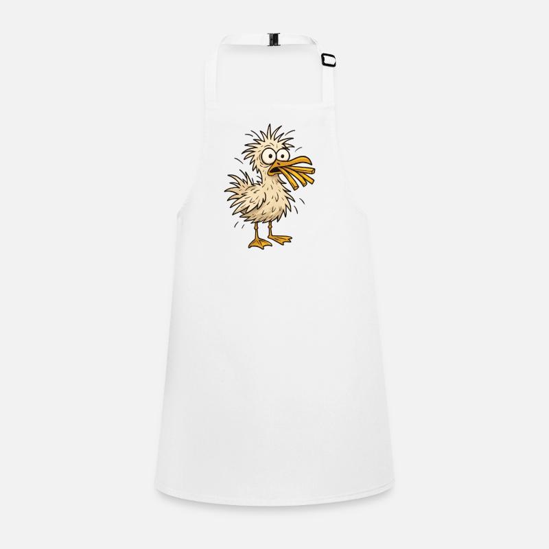 Funny seagull with fries Children's Apron