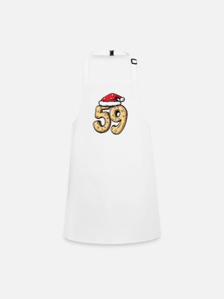59 Number Biscuit Christmas - Children's Apron - white - Front