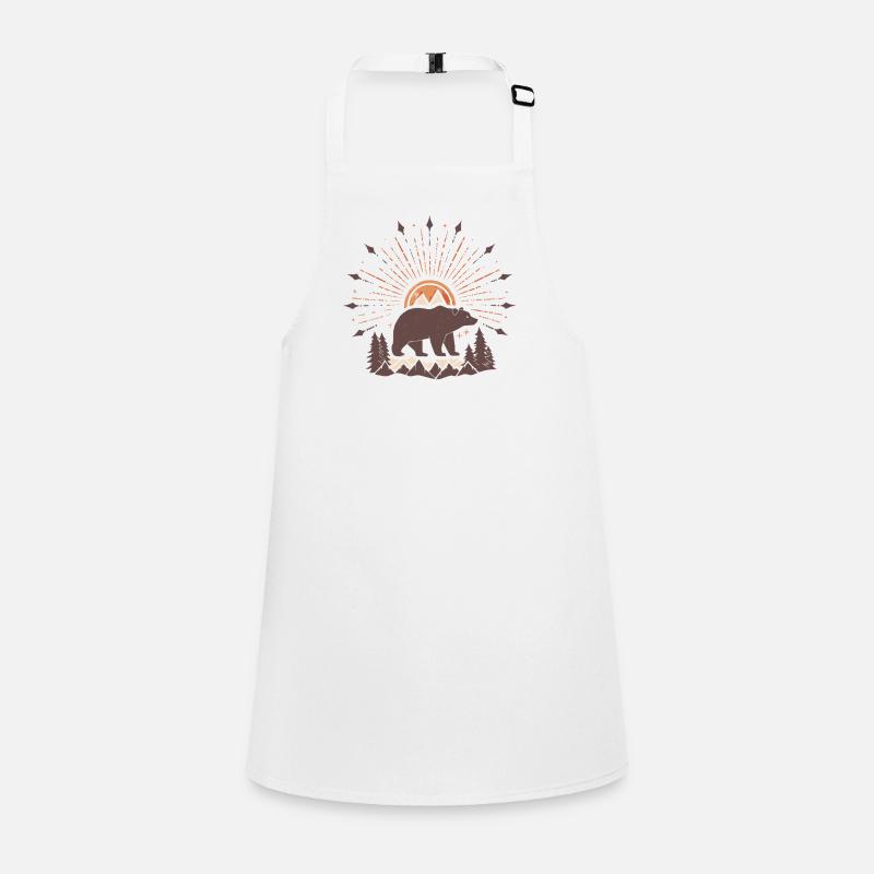 Bear at sunrise in wilderness Children's Apron