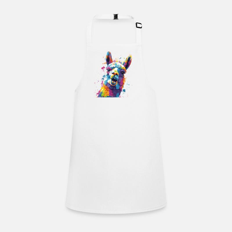 Llama Color Explosion Children's Apron