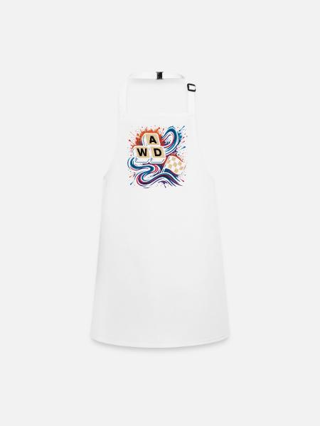AWD Racing Keys Drift Retro Shirt - Children's Apron - white - Front