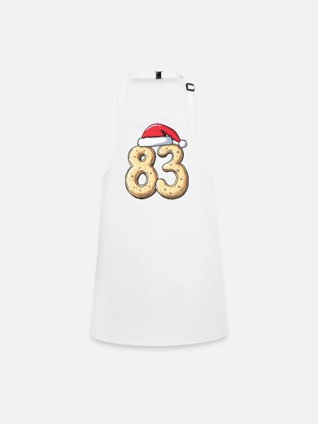 83 Number Biscuit Christmas - Children's Apron - white - Front