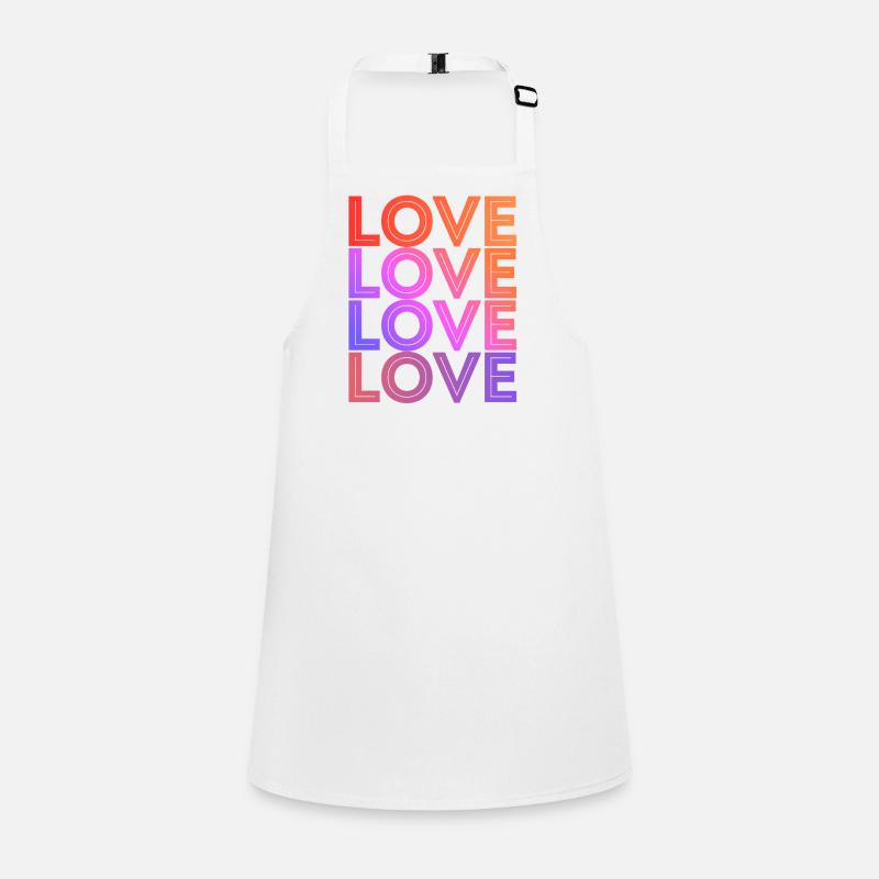 LOVE Text Font Design Gradient Typo Children's Apron