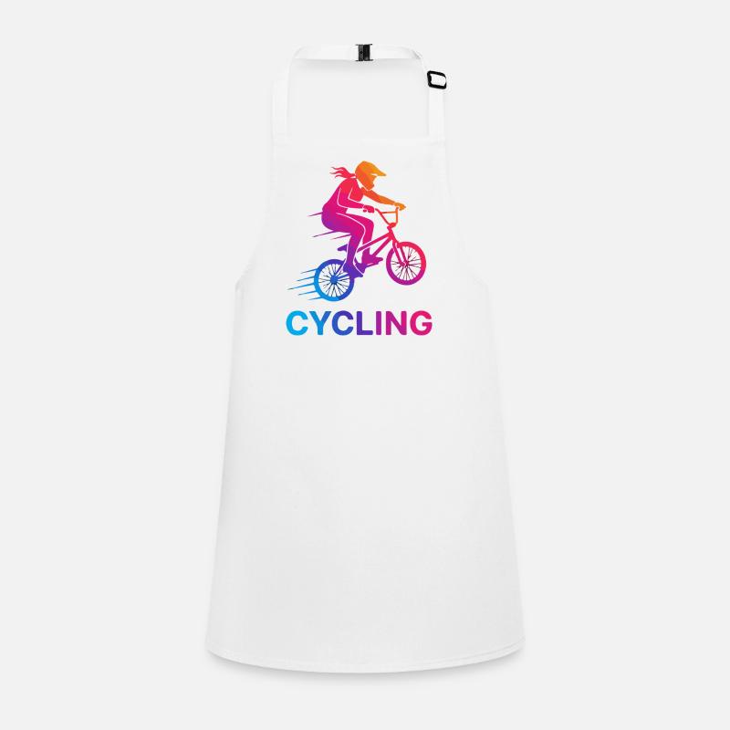 Gradient Cyclist Silhouette Schürze für Kinder