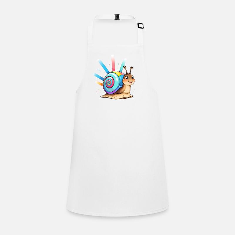 Explosion de couleurs d’escargot arc-en-ciel Tablier Enfant