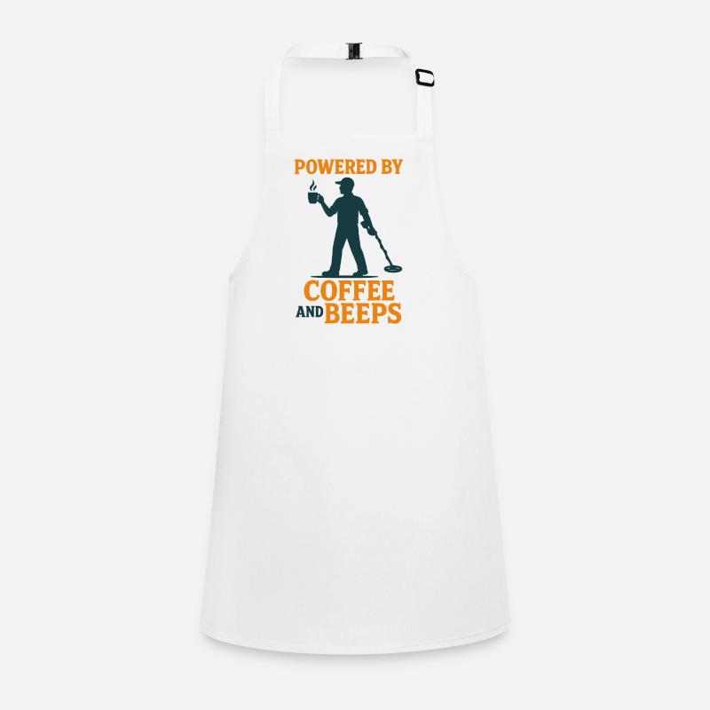 Powered By Coffee And Beeps Metal Detecting Children's Apron