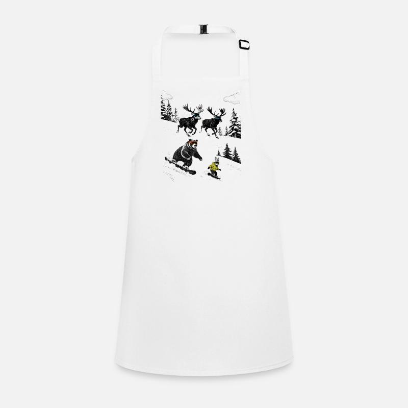 Winter animals on the slopes Children's Apron