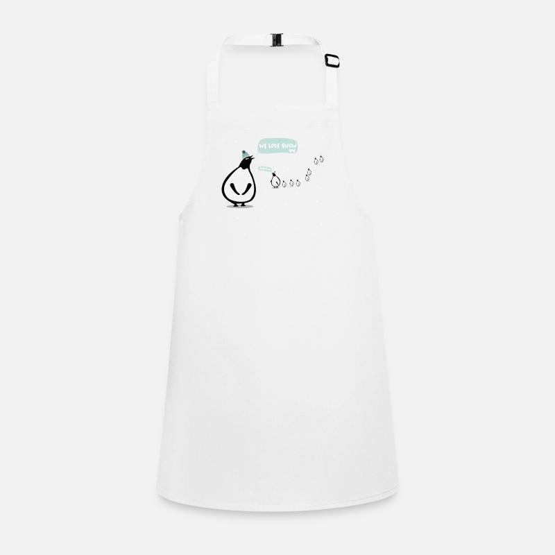 Cute Winter Penguins Illustration Children's Apron