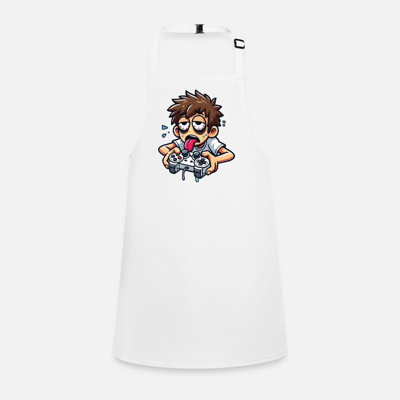 Exhausted Gamer in Action Children's Apron