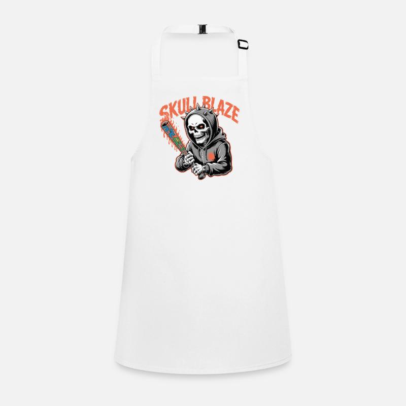 Skull Blaze Graffiti Skull Children's Apron