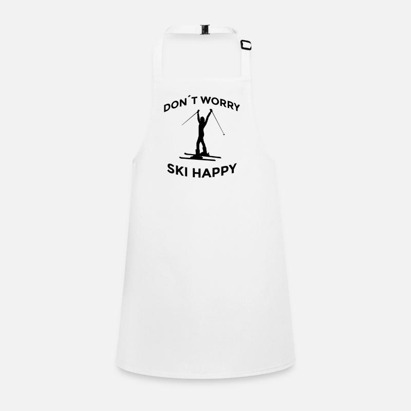 Ne t’inquiète pas, Ski Happy Sitting Saying Tablier Enfant