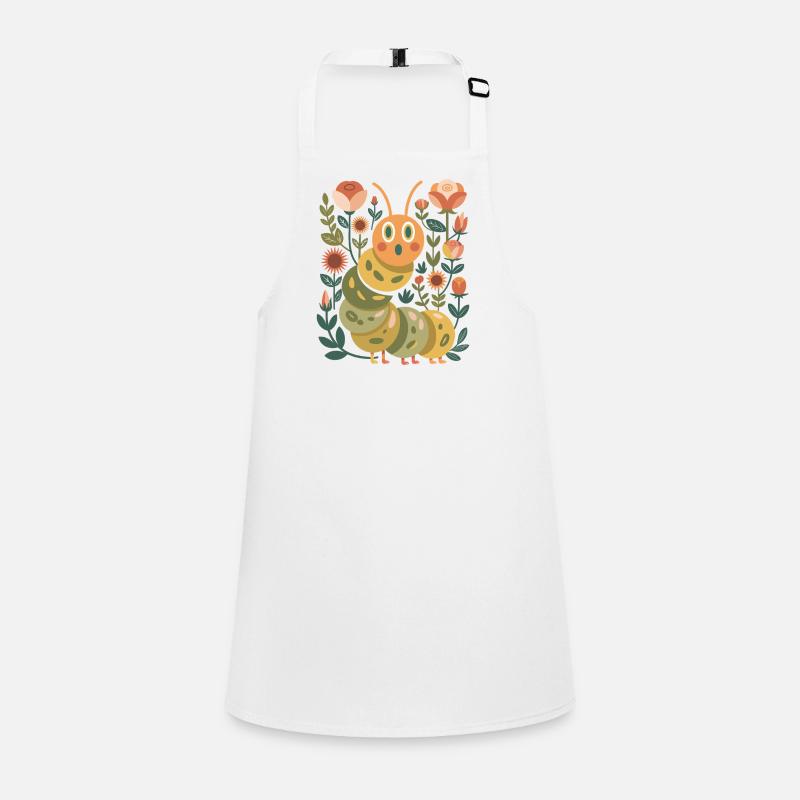 Chenille dans le jardin de fleurs Tablier Enfant