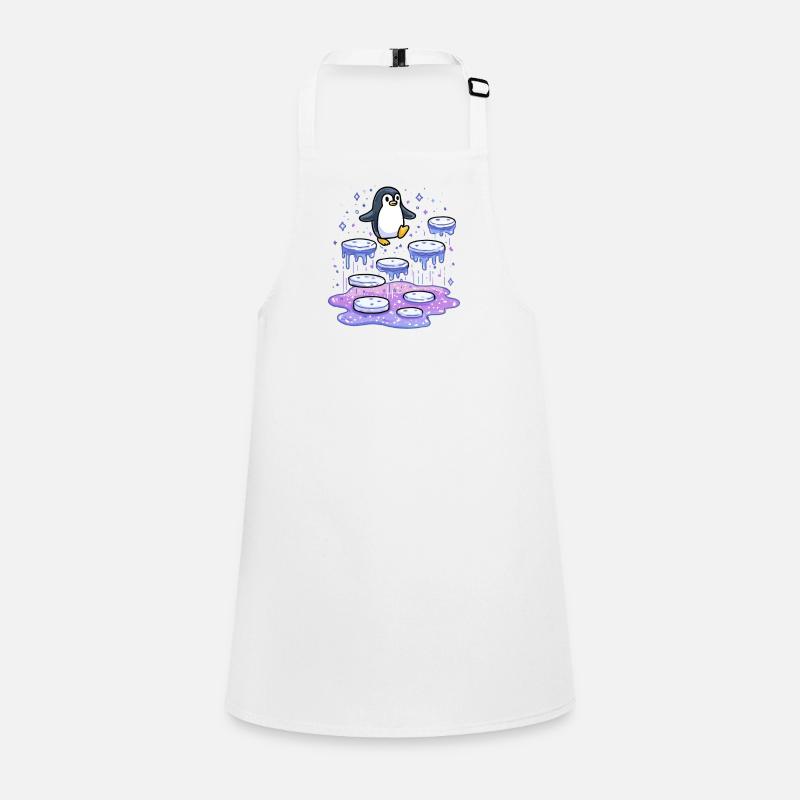 Pingouin galactique sur des sources de glace Tablier Enfant