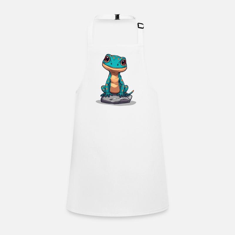 Cute Gecko on a Stone Children's Apron