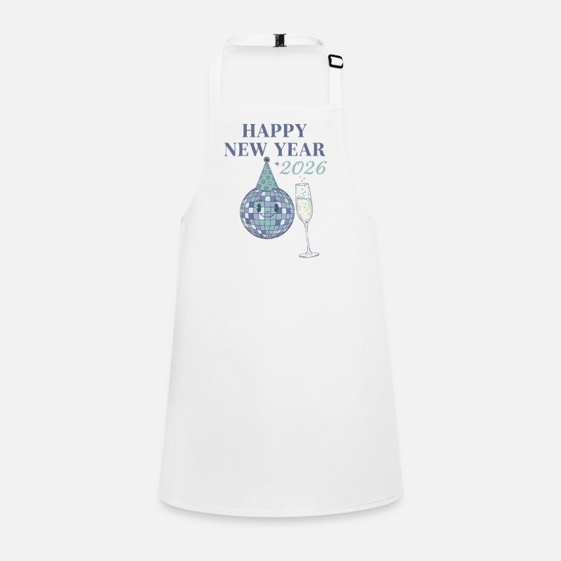 Bonne année 2026 Célébration de la Boule Disco Tablier Enfant