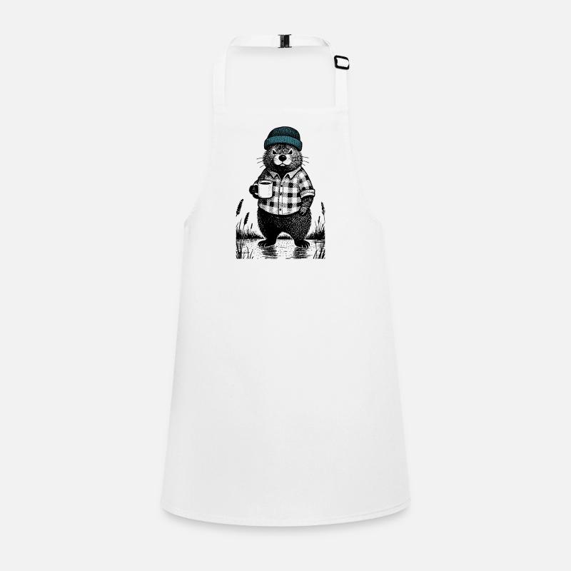 Moody Bieber with coffee Children's Apron