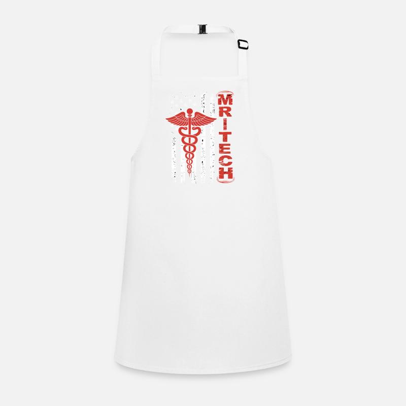 Red MedTech Caduceus Flag Children's Apron