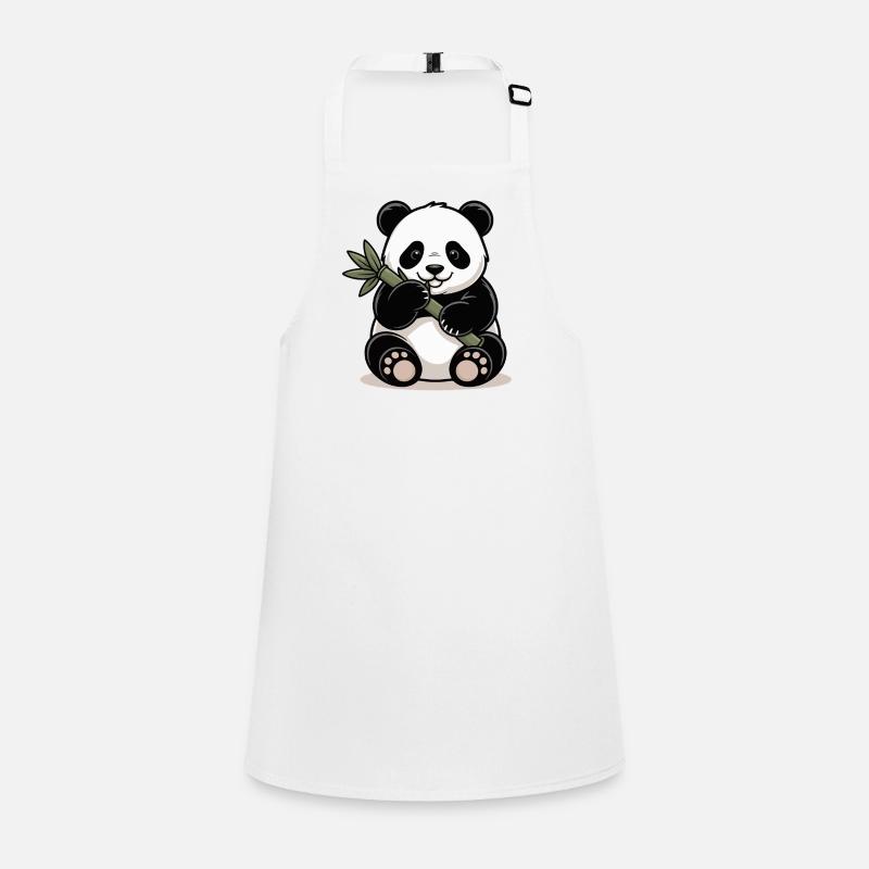 Panda avec un bâton de bambou Tablier Enfant