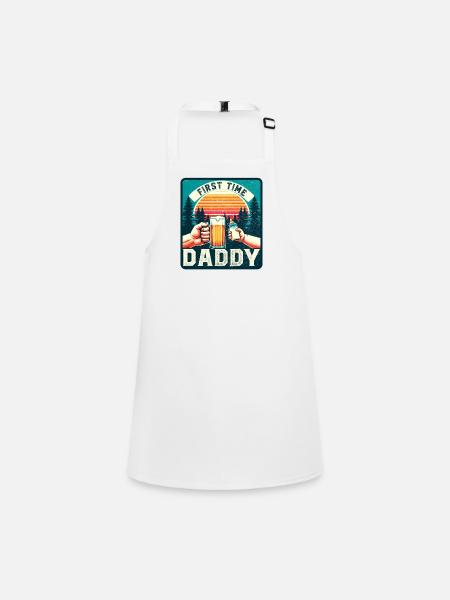 First-time dad, expectant dad, future father - Children's Apron - white - Front