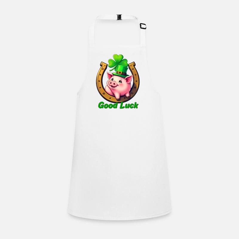 Cochon chanceux avec trèfle Tablier Enfant