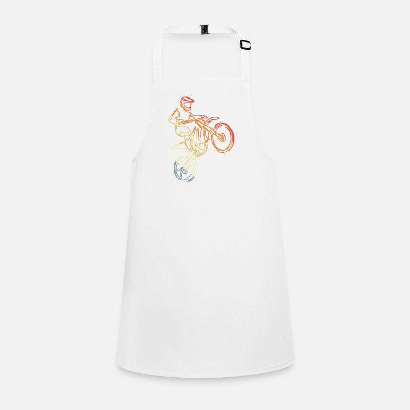 Motocross Rider Drawing Children's Apron
