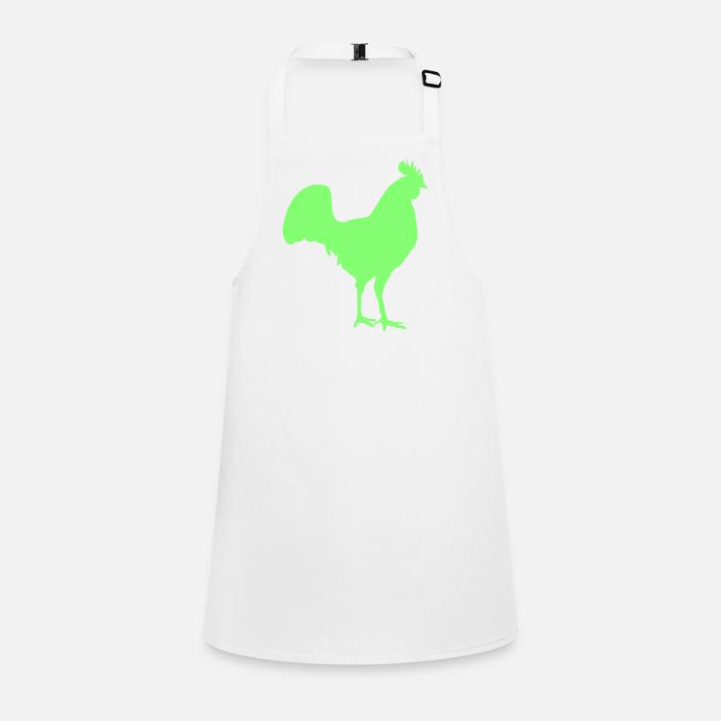 Silhouette du coq Hahn Tablier Enfant
