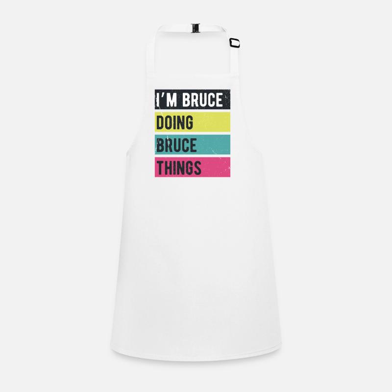 I’m Bruce Doing Bruce Things Retro Colors Children's Apron