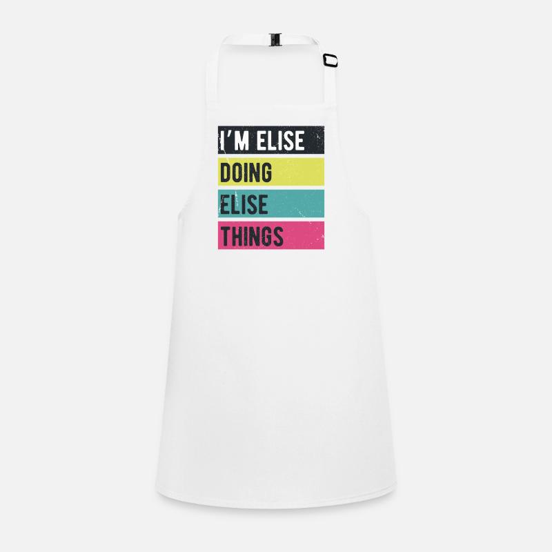 Ich bin Elise und mache Elise Things Retro Colors Schürze für Kinder