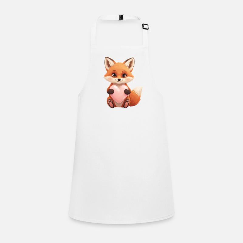 Cute fox with heart Children's Apron