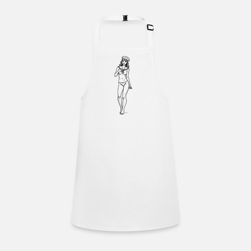 Style rétro Pin-up Sailor Navy Tablier Enfant