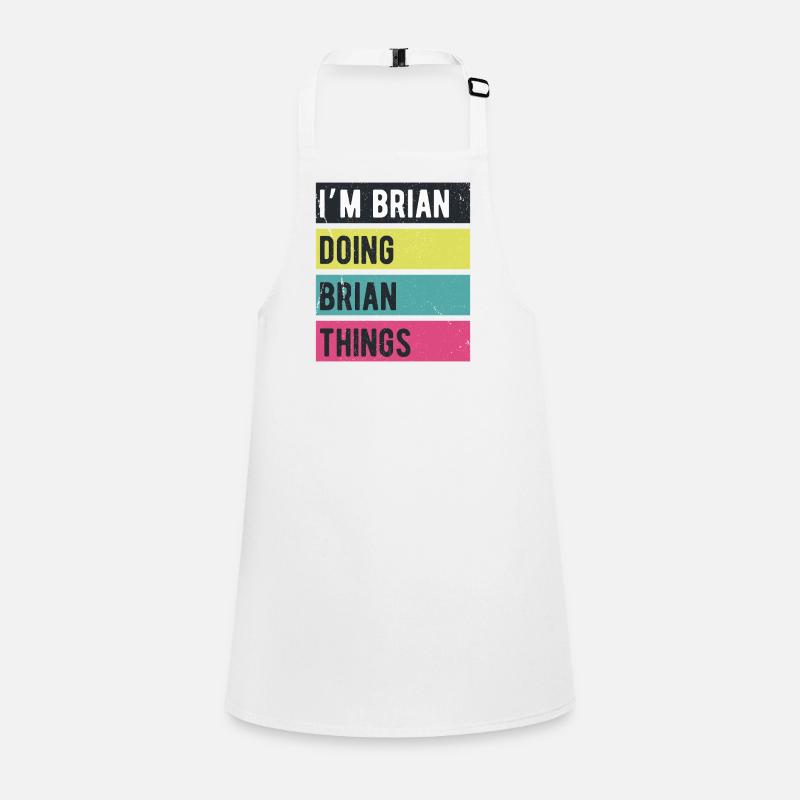 Je suis Brian qui fait Brian Things Rétro Colors Tablier Enfant